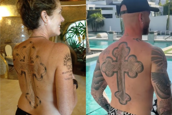 Rita Wilson, 69, reveals massive back tattoo matching son Chet Hanks