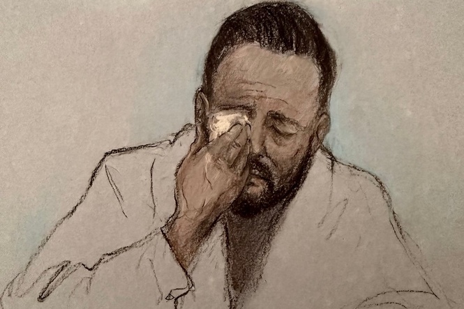Tommy Robinson at court to see tearful anti-migrant activist Danny Tommo deny criminal damage