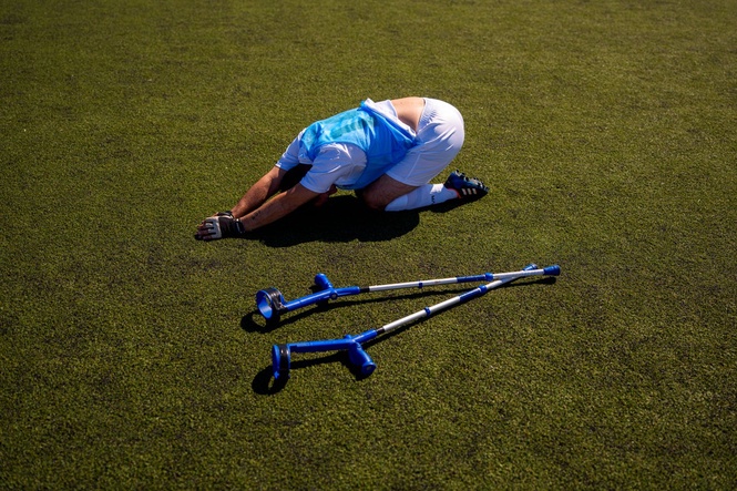 A new European soccer league for amputee players kicked off in Romania’s capital