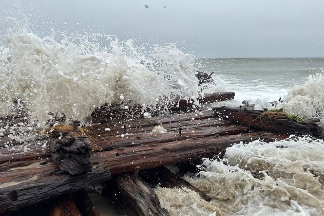 Carcass of presumed 19th-century ship revealed in Nantucket during nor’easter