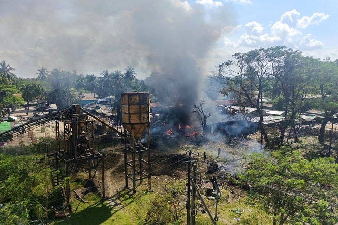 Airstrike near a market in Myanmar's Rakhine state kills 49 people