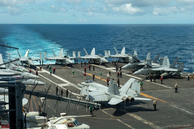 Aviators eject into sea and four sailors are injured in dramatic USS Eisenhower crash