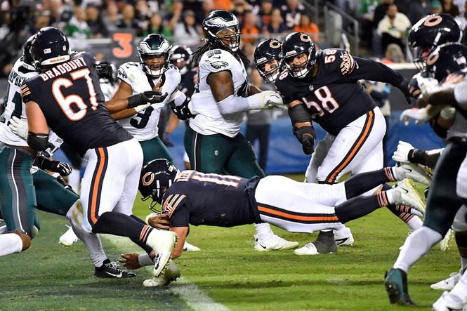 Did the Philadelphia Eagles win against the Chicago Bears last night?