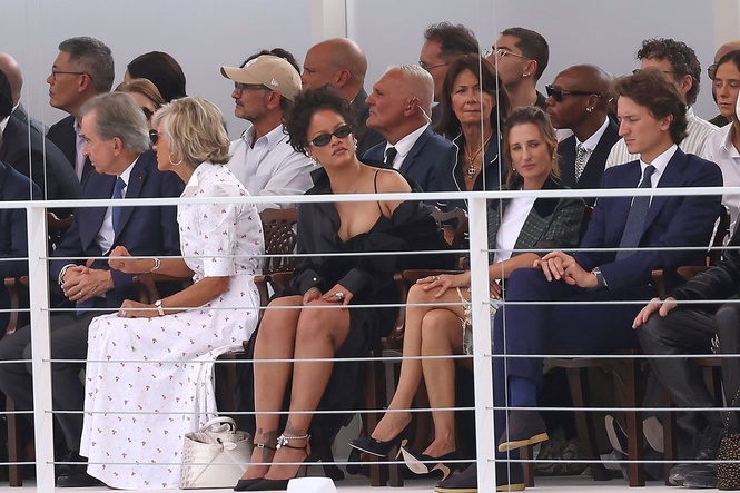 Rihanna and Jennifer Lawrence watch as Dior declares getting half-dressed is in