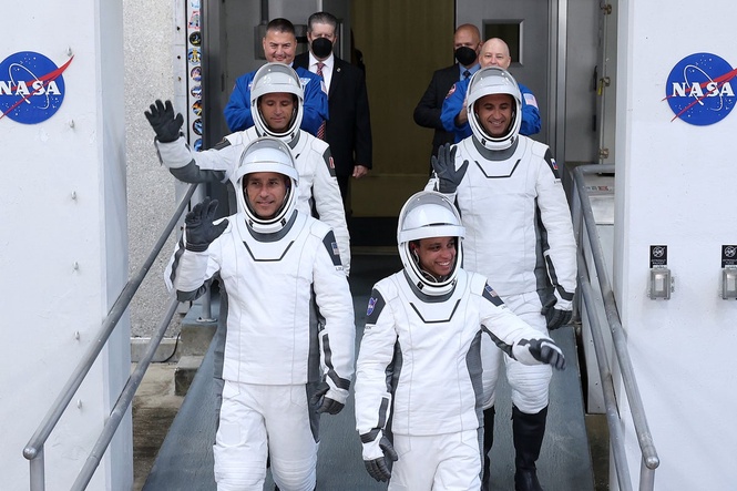 SpaceX launches four astronauts to space for six-month stay