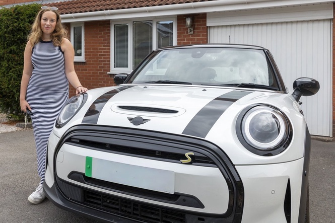 19-year-old Abi’s electric MINI costs just £3 a charge and has lower insurance