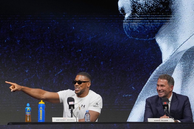 Eddie Hearn says Anthony Joshua took ‘eight-figure’ pay cut for Tyson Fury fight