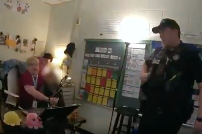 Six-year-old curses at cops after shooting teacher in the chest at elementary school