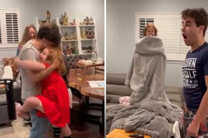 Moment scientist tells his children he has won Nobel Prize in touching family moment
