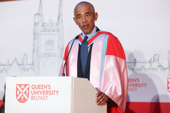 Obama on The Good Friday Agreement, Middle East and 'doing better' at packed Belfast talk