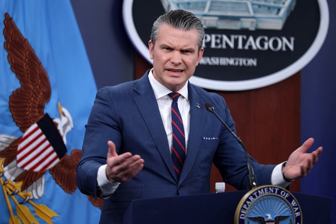 An airman was killed during a college football stunt on Saturday. Hegseth is getting the blame