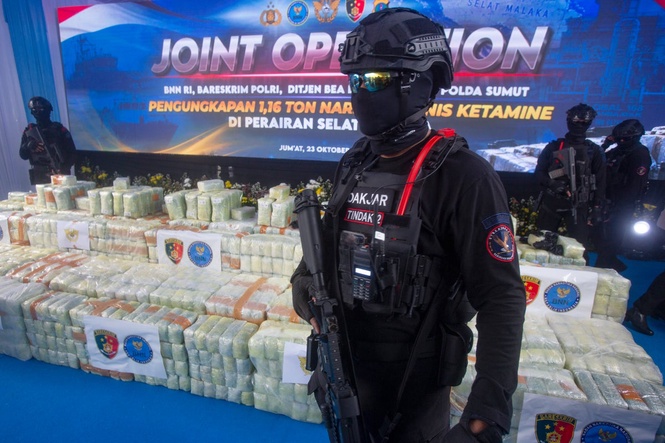 Indonesia seizes over 2 tons of narcotics in one of the country’s largest drug busts