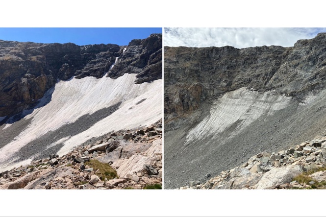 Colorado's glaciers thinned dramatically due to record low snow and heat in 2026