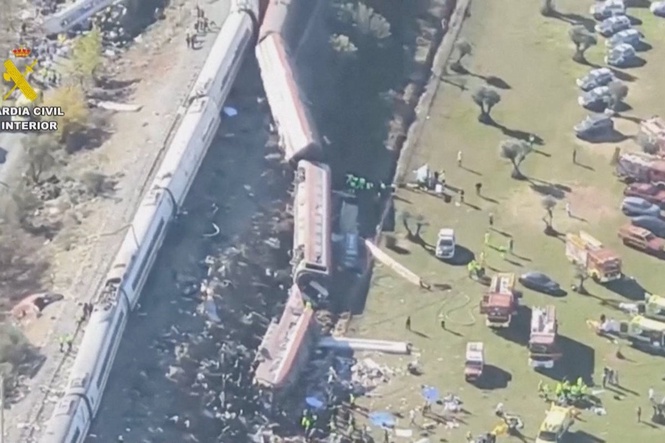 Extent of Spain high-speed train crash devastation shown in aerial footage