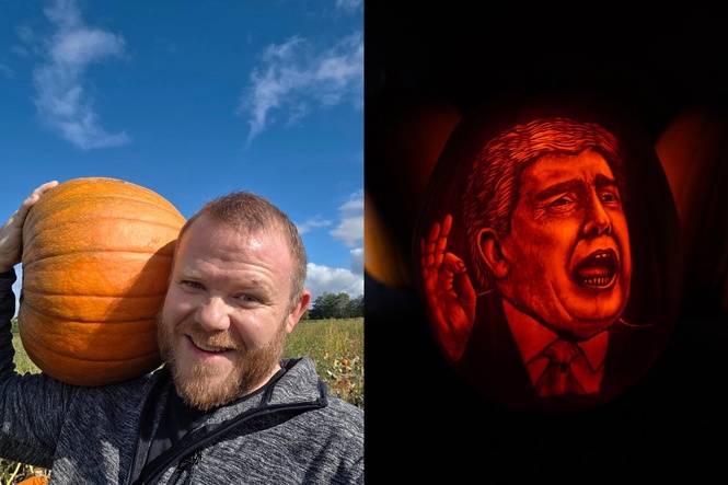Pumpkin Freak: Meet the carver who earns £20k a year creating ‘terrifying’ portraits of famous faces