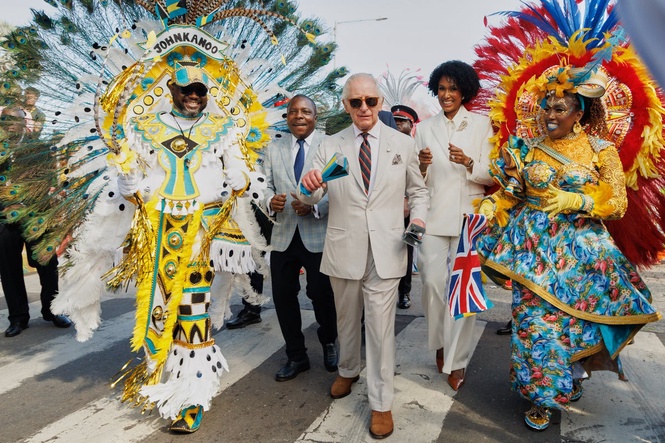 King Charles shows off dance moves at Bahamas carnival parade
