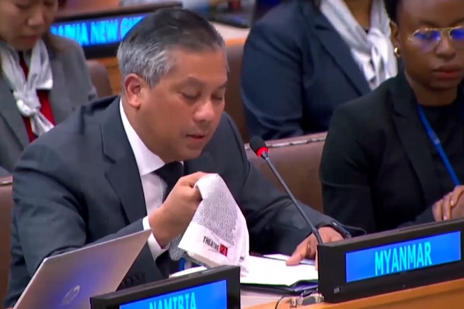 Myanmar official breaks down at UN as he urges world to ‘end our suffering’ under junta