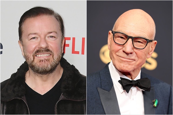 Ricky Gervais recalls Patrick Stewart’s unforgettable Extras cameo that took 45 takes