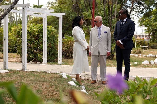 Charles visits execution site of 1823 uprising against slavery