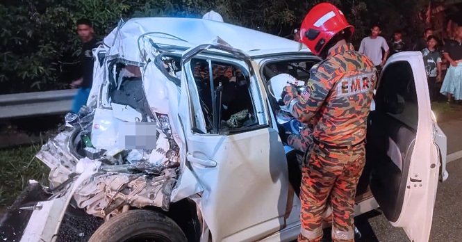 Kemalangan melibatkan sebuah Perodua Myvi dan lori di Baling mengorbankan bayi lelaki berusia lima bulan.