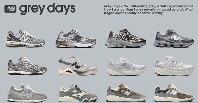Image from: New Balance Unveils “Grey Days 2026” Collection