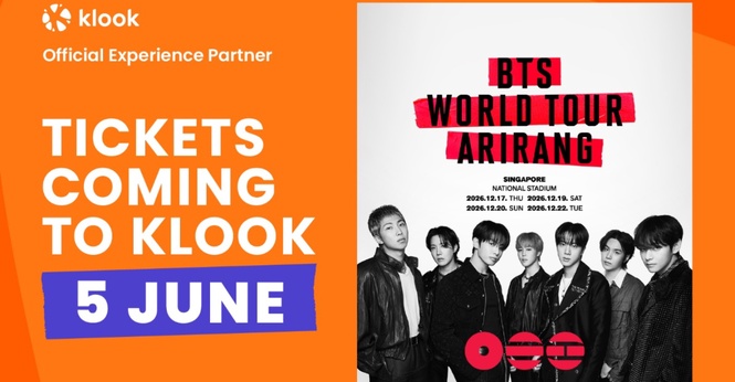 Image from: Klook Unveils Klook Experience Packages for BTS WORLD TOUR ‘ARIRANG’ IN SINGAPORE