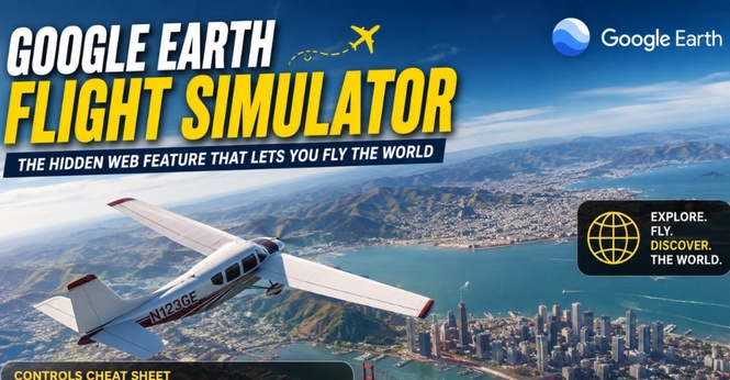 Image from: Google Earth’s “Flight Simulator” Lets You Fly the World, Here’s How It Actually Works