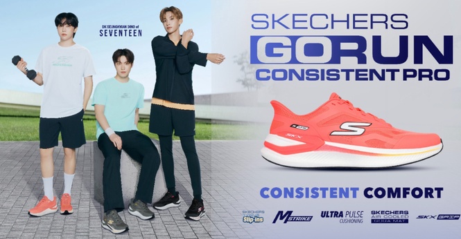 Image from: Move in Comfort and Ultimate Performance with DK, SEUNGKWAN, and DINO of SEVENTEEN Wearing Skechers GOrun ConsistentTM Pro