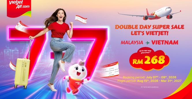 Image from: Vietjet Celebrates 7/7 with Fares from RM268 and More Flights from Kuala Lumpur to Ho Chi Minh City