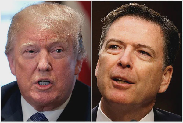 Image from: Ex-FBI director Comey charged over Trump threat