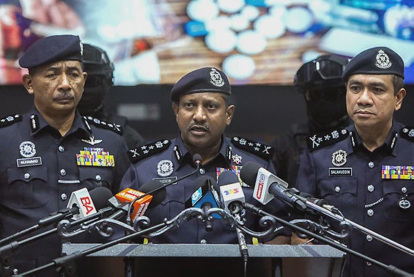 Image from: Three police personnel held in Ipoh anti-drug raids