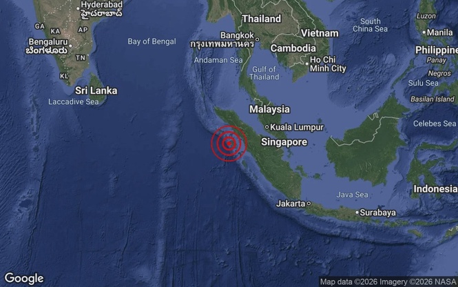 Image from: Moderate earthquake strikes off Indonesia’s Sumatra