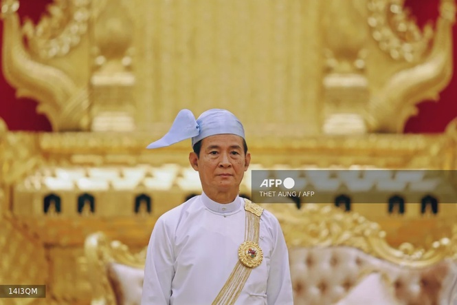 Image from: Myanmar pardons ex-president Win Myint in major post-coup reversal