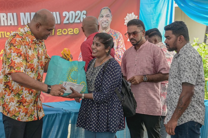 Image from: Ramanan distributes 300 food baskets for Tamil New Year