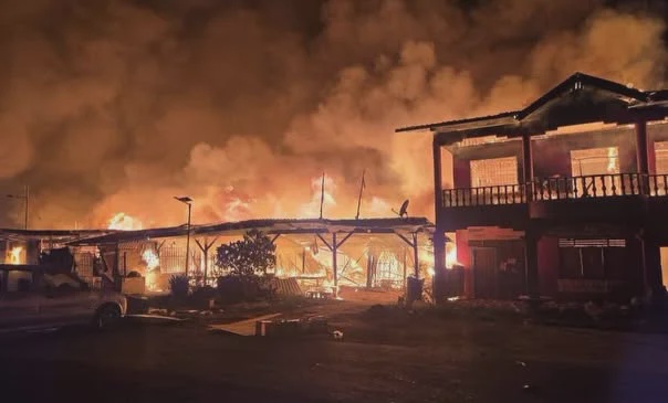 Image from: Sabah mobilises aid after Sandakan fire destroys 200 homes