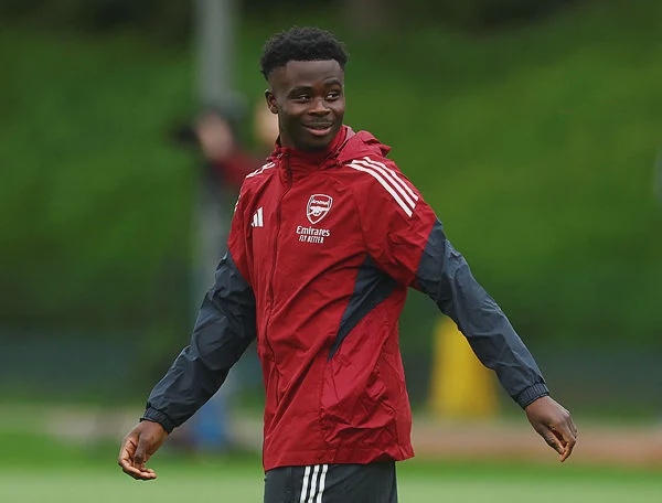 Image from: Saka benched as Madueke starts for Arsenal