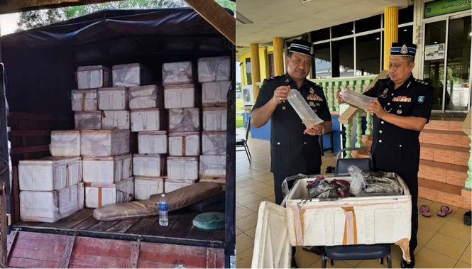 Image from: Johor marine police foil RM13m lobster fry smuggling attempt
