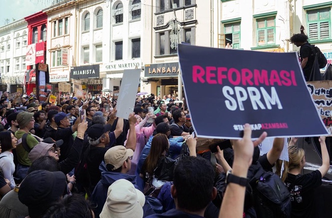 Image from: Tangkap Azam Baki’ rally concludes with renewed calls for RCI and ‘corporate mafia’ inquiry