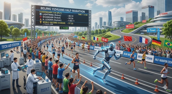 Image from: Beijing robots beat humans in half-marathon race