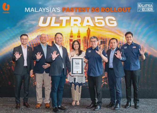 Image from: U Mobile enters Malaysia Book of Records for fastest 5G rollout
