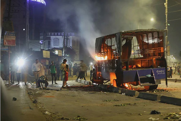 Image from: Bangladesh protesters clash with police over child rape case