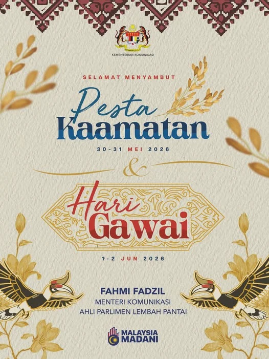 Image from: Fahmi urges Malaysians to embrace Kaamatan and Gawai