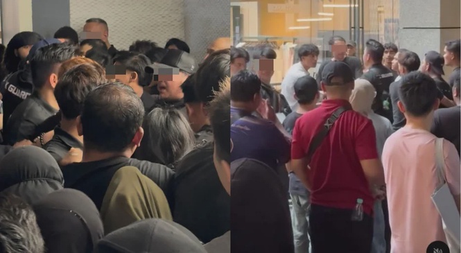 Image from: Scuffle erupts at Pavilion KL amid rush for Audemars Piguet x Swatch ‘Royal Pop’ launch