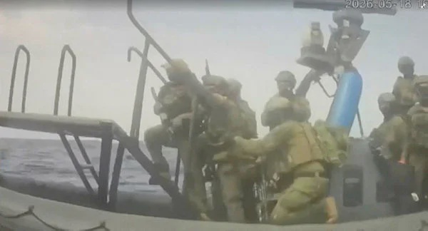 Image from: Israeli forces intercept Gaza-bound aid flotilla from Turkey