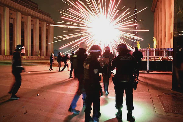 Image from: 127 arrested in Paris after PSG reach Champions League final