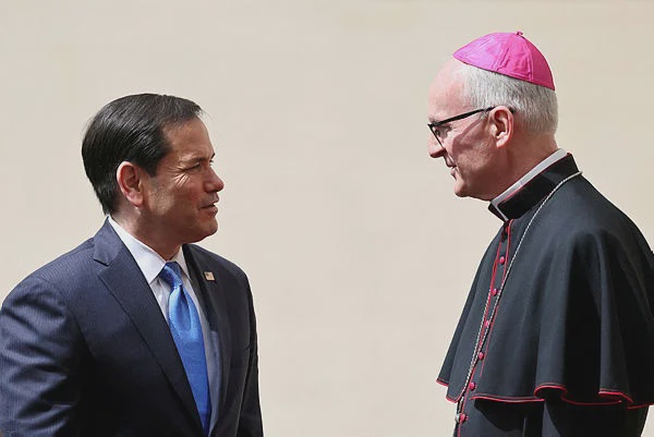 Image from: Rubio arrives at Vatican for tense meeting with Pope Leo
