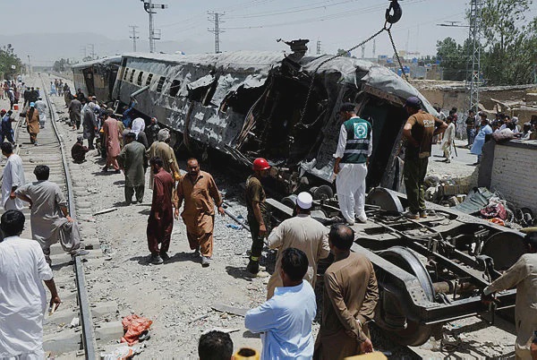 Image from: Pakistan train bombing kills over 30 in Balochistan attack