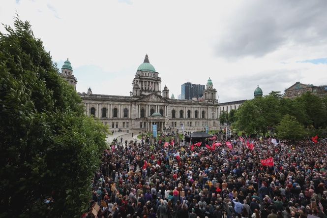 Image from: Thousands attend anti-racism rally after Belfast unrest