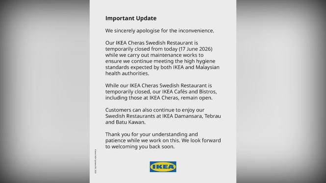Image from: IKEA Malaysia clarifies temporary closure of Cheras Swedish restaurant following health department order