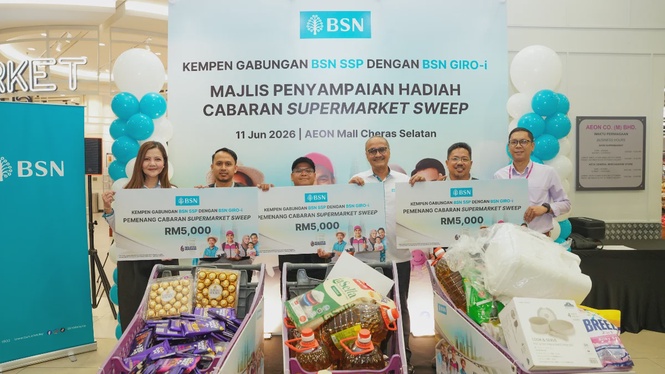 Image from: STR savers rewarded with RM5,000 grocery sweep under BSN campaign